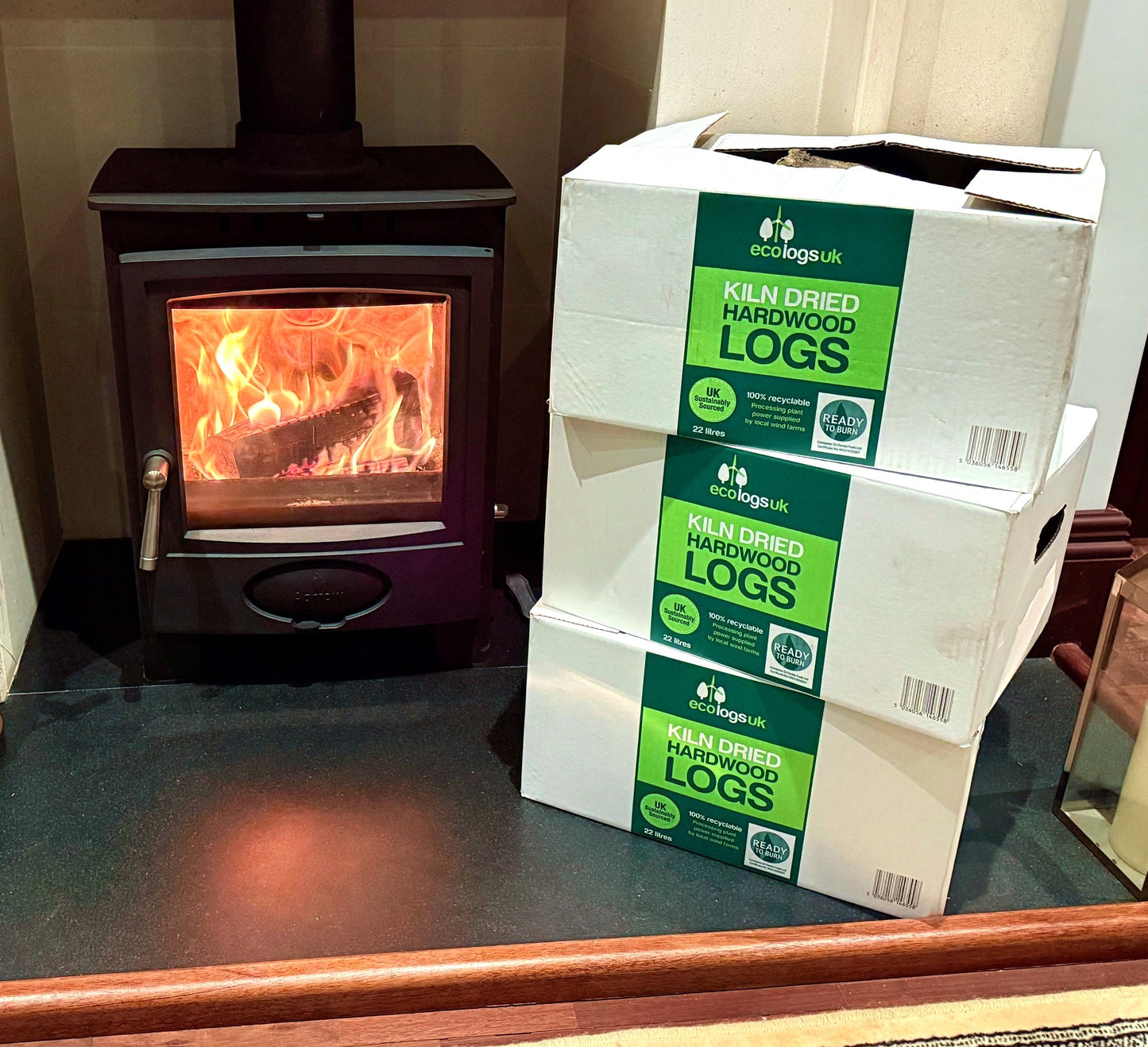 Premium Kiln Dried Hardwood Logs - 22L Box